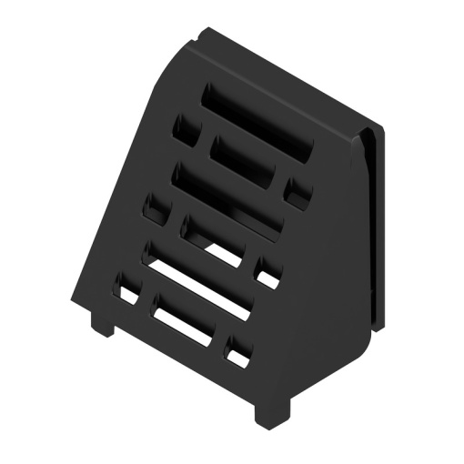 Side element cover Modular housing, Width 22.5 , IP20 in installed state, Plastic, black