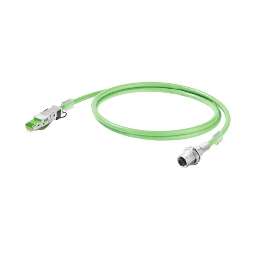 PROFINET Cable assembled, M12 D-code  flange, RJ45 IP 20, Number of poles 4, Length 3 m