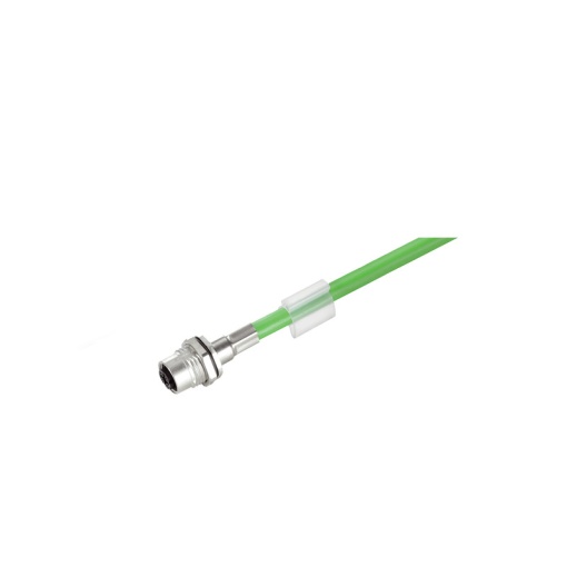 PROFINET Cable assembled, M12 D-code  flange, Open, Number of poles 4, Length 0.5 m