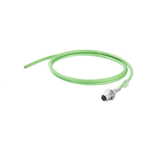 PROFINET Cable assembled, M12 D-code  flange, Open, Number of poles 4, Length 5 m