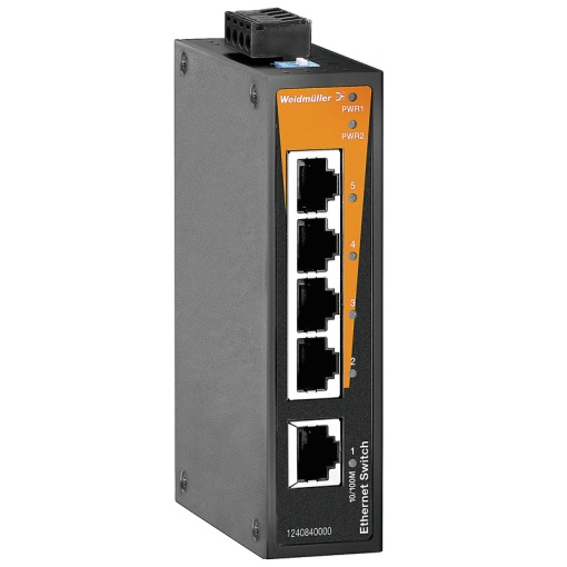 Network switch, unmanaged, Fast Ethernet, 5x RJ45, -10 C...60 C, IP30
