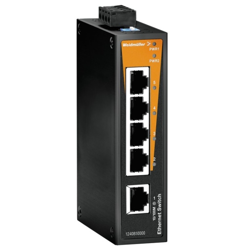 Network switch, unmanaged, Fast Ethernet, 5x RJ45, -40 C...75 C, IP30