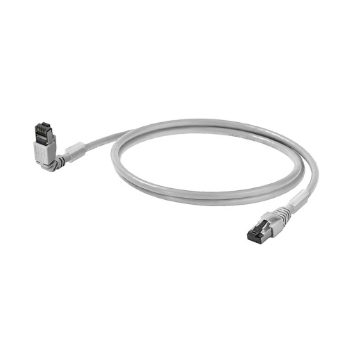 Ethernet Patchcable, RJ45 IP 20, RJ45 IP 20, Angled 90, Number of poles 8, 5 m