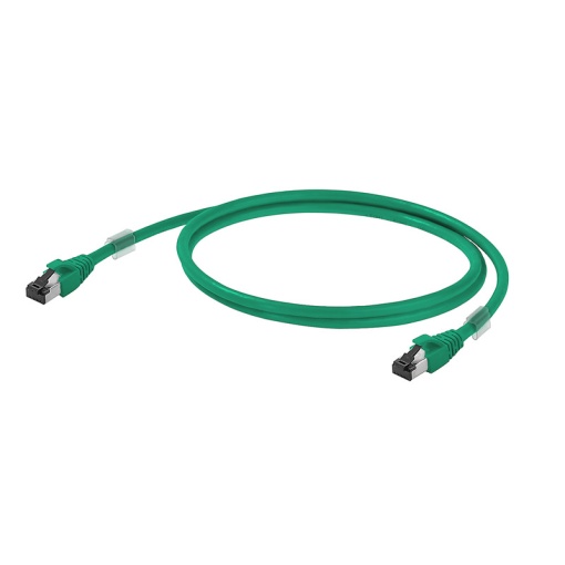Ethernet Patchcable, RJ45 IP 20, RJ45 IP 20, Number of poles 8, 0.2 m, 0.2 m