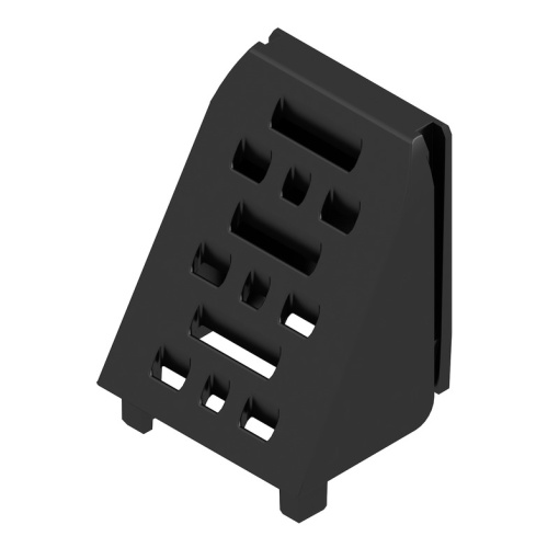 Side element cover Modular housing, Width 17.5 , IP20 in installed state, Plastic, black