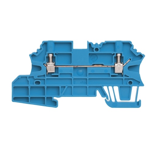 Test-disconnect terminal, Screw connection, blue, 2.5 mm², 20 A, 500 V, Number of connections 2, Number of levels 1