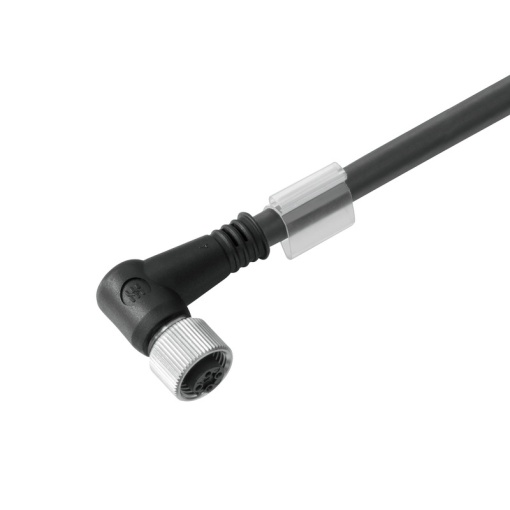 Sensor-actuator Cable, M12, Number of poles 8, 2 m, Socket, angled, LED No, Shielded Yes