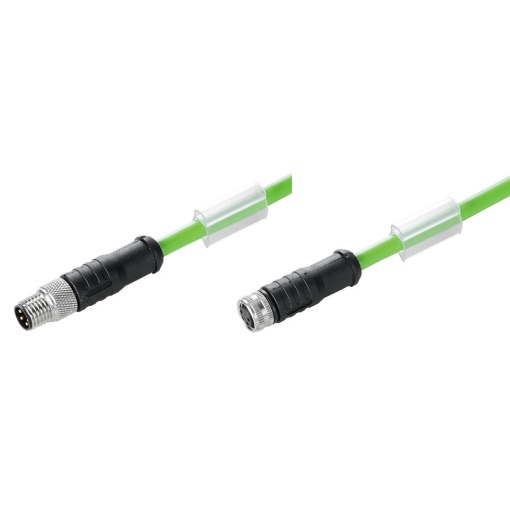 EtherCat Cable assembled, Connecting line, Number of poles 4, 1 m