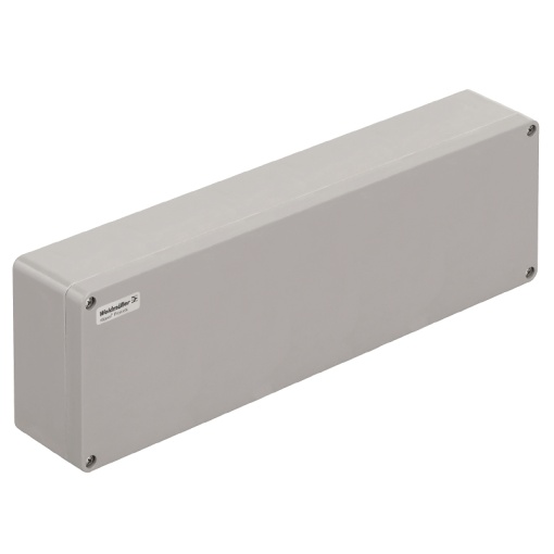 Plastic housing, Klippon POK polyester empty enclosure, 560 x 160 x 90 mm, Glass fibre-reinforced polyester, untreated, polished, Silver grey