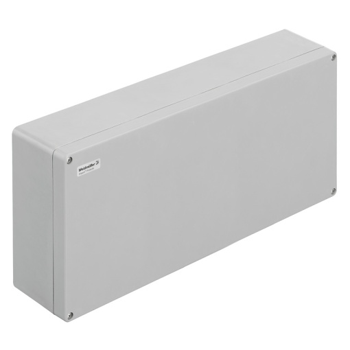 Plastic housing, Klippon POK polyester empty enclosure, 600 x 250 x 120 mm, Glass fibre-reinforced polyester, untreated, polished, Silver grey