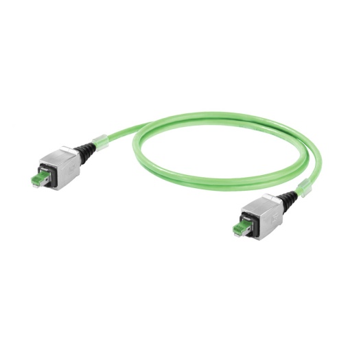 PROFINET Cable assembled, RJ45 IP 67 PushPull moulded V14 metal, RJ45 IP 67 PushPull moulded V14 metal, Number of poles 4, Length 1 m