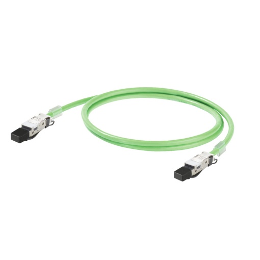 PROFINET Cable assembled, RJ45 IP 20 with protective cap, RJ45 IP 20 with protective cap, Number of poles 4, Length 3 m