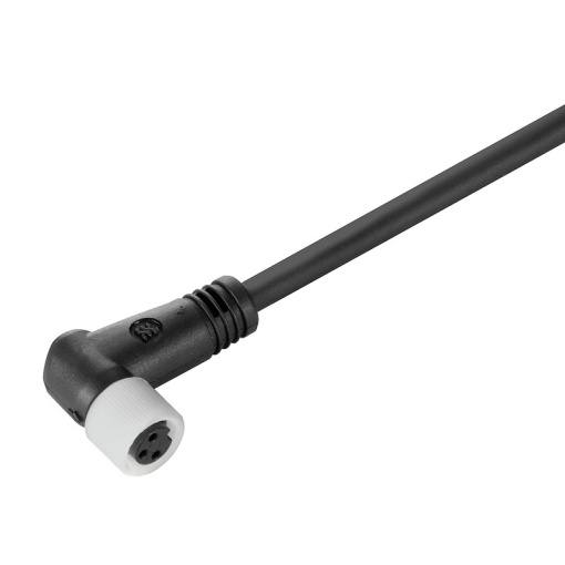 Sensor-actuator Cable, M8, Number of poles 3, 3 m, Socket, angled, LED No, Shielded No