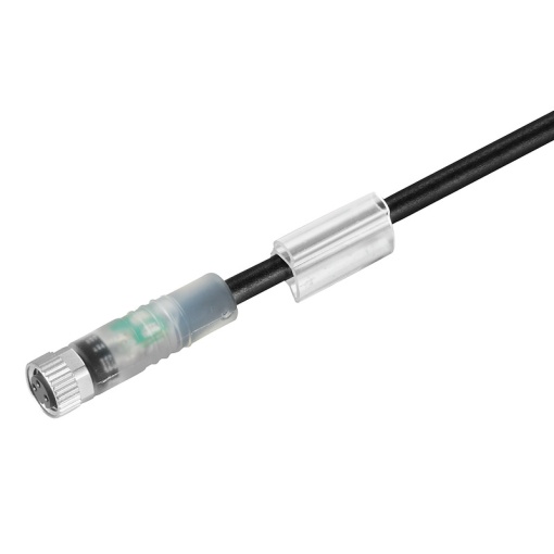 Sensor-actuator Cable, M8, Number of poles 3, 5 m, Female socket, straight, LED Yes, Shielded No