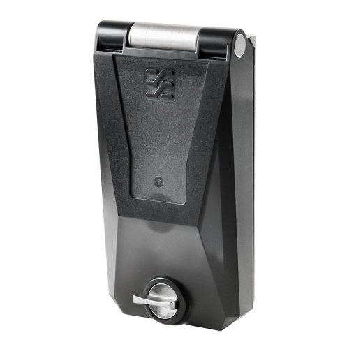Component housing, Single frame, Plastic cover, Control knob locking, Colour black similar to RAL 9005, IP65, in closed state