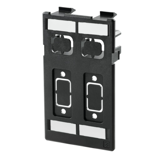 Insert plate for component housing, Built-in, Insert plate, shielded, 2x Data, 2x Signal