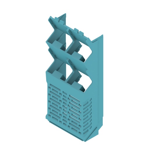Side element Modular housing, Width 45 , IP20 in installed state, Plastic, light blue