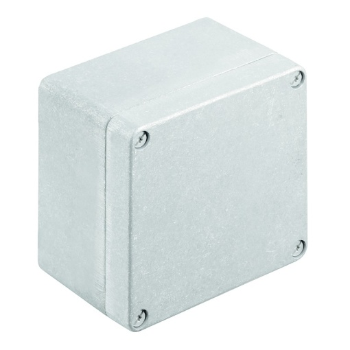 Metal housing, Width 122 mm, Height 120 mm, Depth 81 mm, untreated, Flange plate No, Aluminium AlSi12