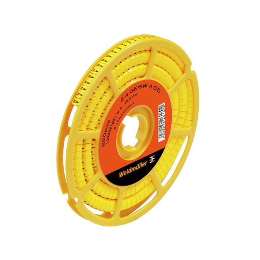 Cable coding system, yellow, Conductor O.D.4 - 10 mm, Upper-case letters, PVC, soft, without Cadmium, -30...80 C