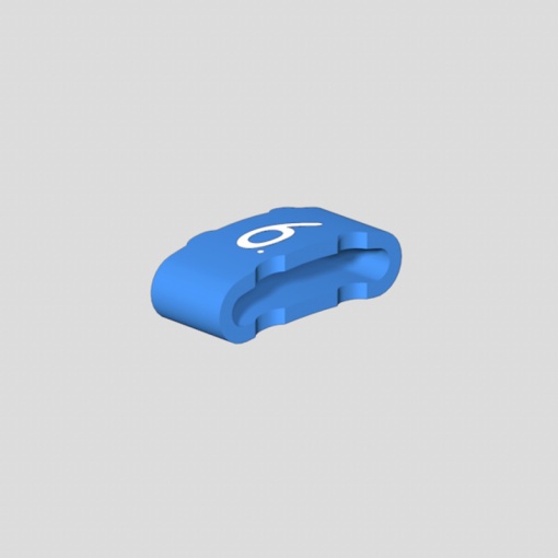 Cable coding system, blue, Conductor O.D.10 - 317 mm, Numbers, PVC, soft, without Cadmium, -30...80 C