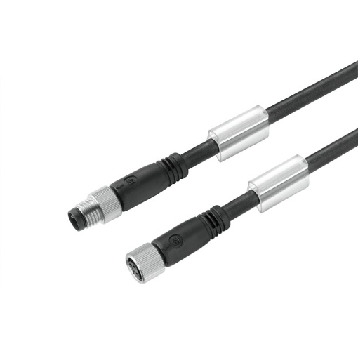 Sensor-actuator Cable, M8  M8, Number of poles 3, 0.8 m, pin, straight - socket, straight, LED No, Shielded No