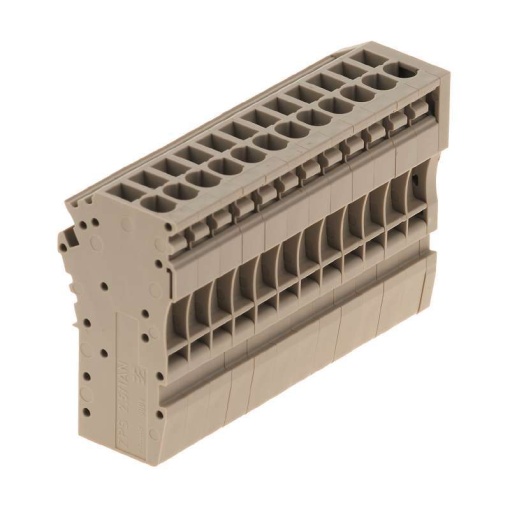 Plug terminal, Plug-in connection, 2.5 mm², 24 A, 500 V, Number of connections 12, Number of poles 12, Width 63.7 mm