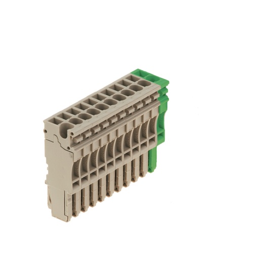 Plug terminal, Plug-in connection, 2.5 mm², 24 A, 500 V, Number of connections 11, Number of poles 11, Width 56.1 mm