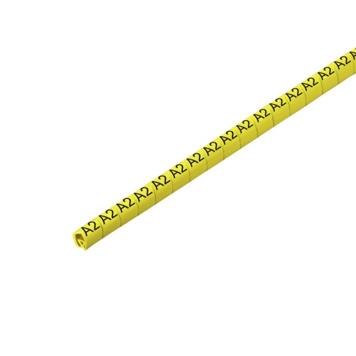 Cable coding system, yellow, Conductor O.D.2.5 - 5 mm, Mixed characters, PVC, soft, without Cadmium, -30...80 C