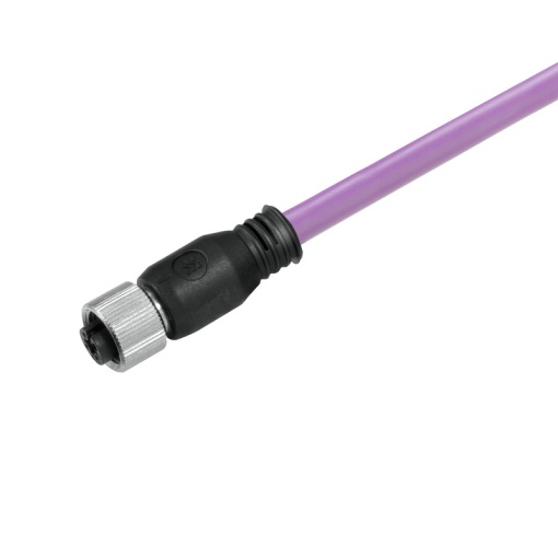 Copper data cable Assembled, One end without connector, Number of poles 2, Cable length 5 m, Female socket, straight