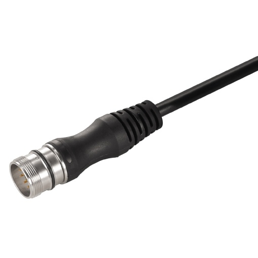 Sensor-actuator Cable, M23, External thread, Number of poles 12, 1 m, pin, straight, LED No, Shielded No