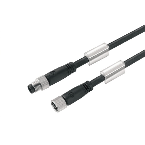 Sensor-actuator Cable, M8  M8, Number of poles 4, 1.5 m, pin, straight - socket, straight, LED No, Shielded No