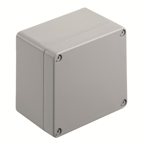 Metal housing, Width 122 mm, Height 120 mm, Depth 81 mm, Powder-coated, textured, Flange plate No, Aluminium AlSi12