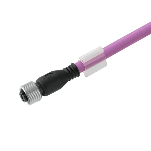 Copper data cable Assembled, One end without connector, Number of poles 5, Cable length 0.1 m, Female socket, straight