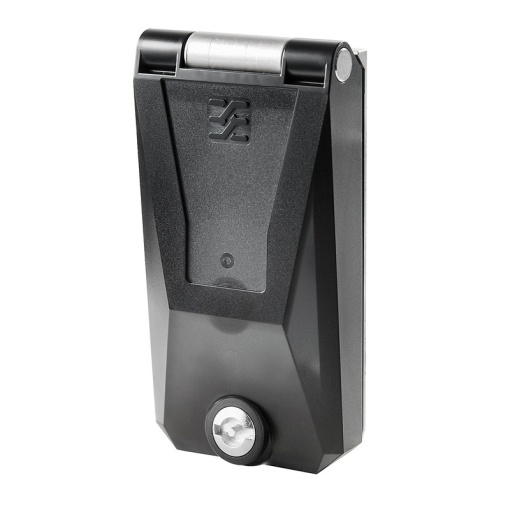 Component housing, Single frame, Plastic cover, Lockable with cabinet key, Colour black similar to RAL 9005, IP65, in closed state