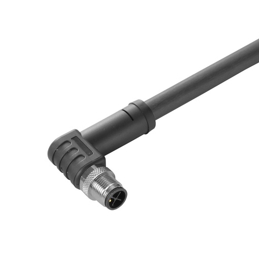 Sensor-actuator Cable, M12, Number of poles 4, 10 m, pin, 90&deg;, LED No, Shielded No