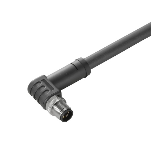 Sensor-actuator Cable, M12, Number of poles 4, 5 m, pin, 90&deg;, LED , Shielded No