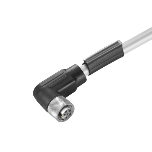 Sensor-actuator Cable, M12, Number of poles 5, 5 m, Socket, angled, LED No, Shielded No