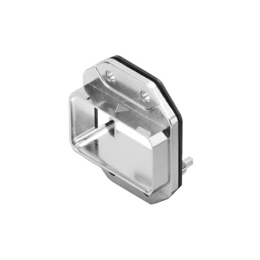 Power plug-in connector industrial ethernet, Power connector, Device flange, Colour Silver grey, IP67