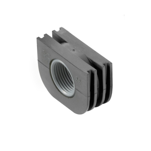 Sealing insert housing, Seal with connection thread, IP65, with corresponding enclosure, EPDM