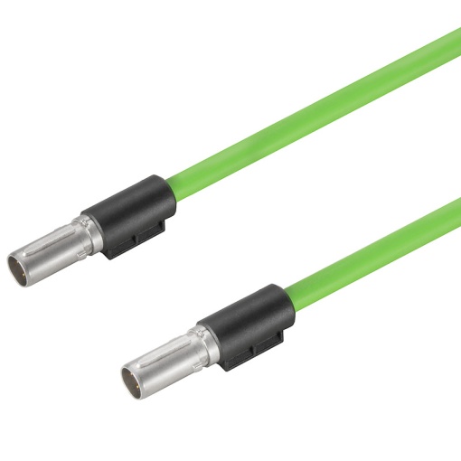 Data insert with cable industrial connectors, Cable length 30 m, Cat. 6A, 10 Gbits