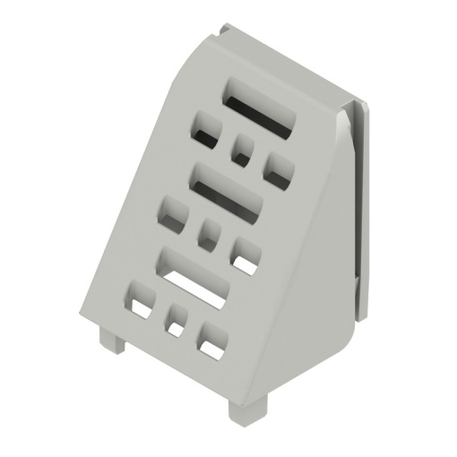 Side element cover Modular housing, Width 17.5 , IP20 in installed state, Plastic, Agate grey