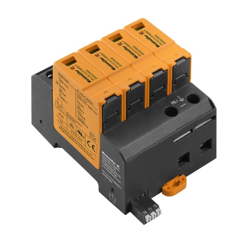 Surge arrester AC Type 2, Mains voltage 230 V  400 V, Low voltage network TN-C-S, TN-S, Number of poles 4