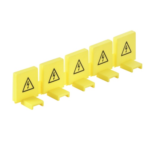 Terminal cover, yellow, Height 18.3 mm, Width 8.1 mm, Depth 18 mm