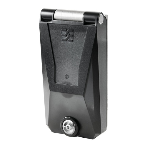 Component housing, Single frame, Plastic cover, Lockable with cabinet key Daimler lock, Colour black similar to RAL 9005, IP65, in closed state