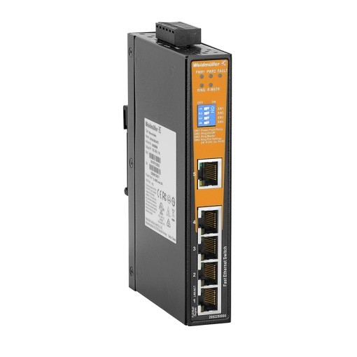 Network switch, lite managed, Fast Ethernet, 5x RJ45, -40 C...75 C, IP30