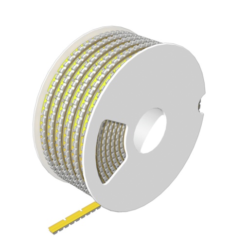 Cable coding system, yellow, Conductor O.D.1.2 - 1.8 mm, without, PC-ABS, TPU