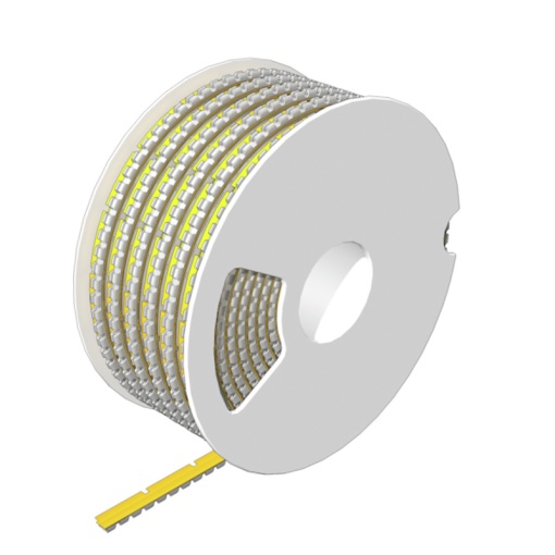 Cable coding system, yellow, Conductor O.D.1.2 - 1.8 mm, without, PC-ABS, TPU