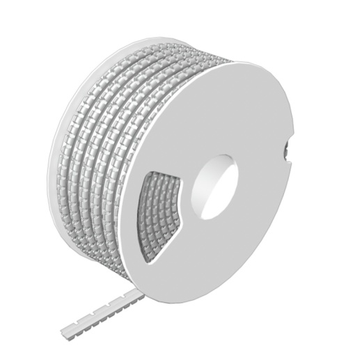 Cable coding system, white, Conductor O.D.1.8 - 2.5 mm, without, PC-ABS, TPU