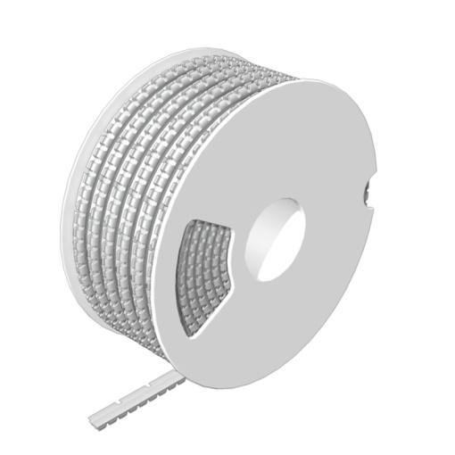 Cable coding system, white, Conductor O.D.1.8 - 2.5 mm, without, PC-ABS, TPU
