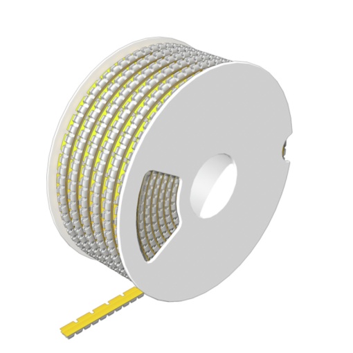 Cable coding system, yellow, Conductor O.D.1.8 - 2.5 mm, without, PC-ABS, TPU